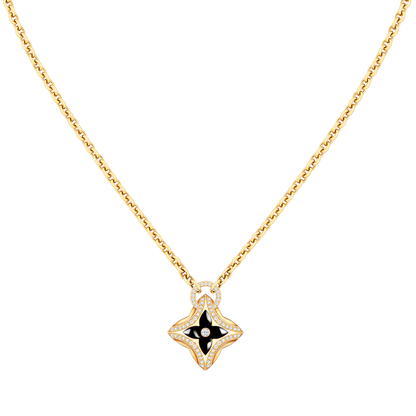 [：Polaidi Jewelry]STAR PEDANT PINK GOLD DIAMOND NECKLACE