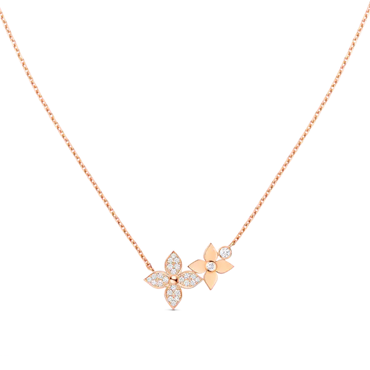 [Polaidi Jewelry]STAR BLOSSOM NECKLACE PINK GOLD DIAMONDS