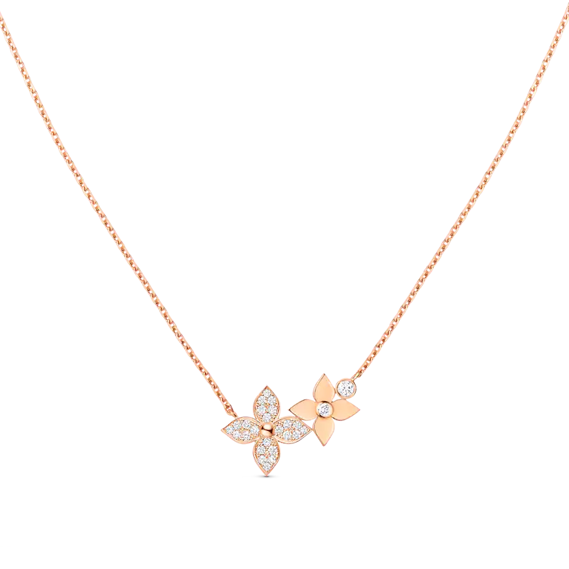 [：Polaidi Jewelry]STAR BLOSSOM NECKLACE PINK GOLD DIAMONDS