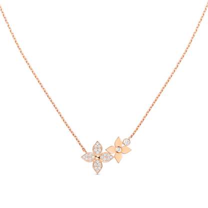 [：Polaidi Jewelry]STAR BLOSSOM NECKLACE PINK GOLD DIAMONDS