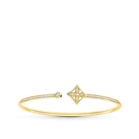 [Polaidi Jewelry ]IDYLLE GOLD OPEN BRACELET DIAMOND PAVED