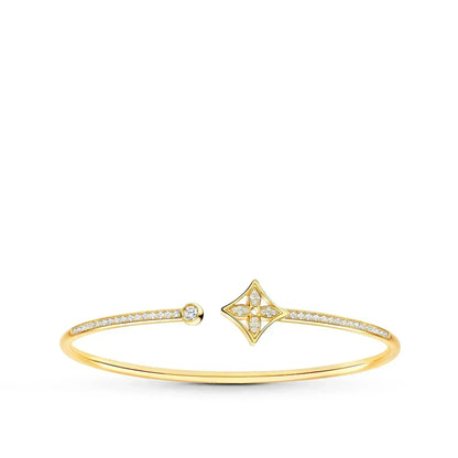 [：Polaidi Jewelry]IDYLLE GOLD OPEN BRACELET DIAMOND PAVED