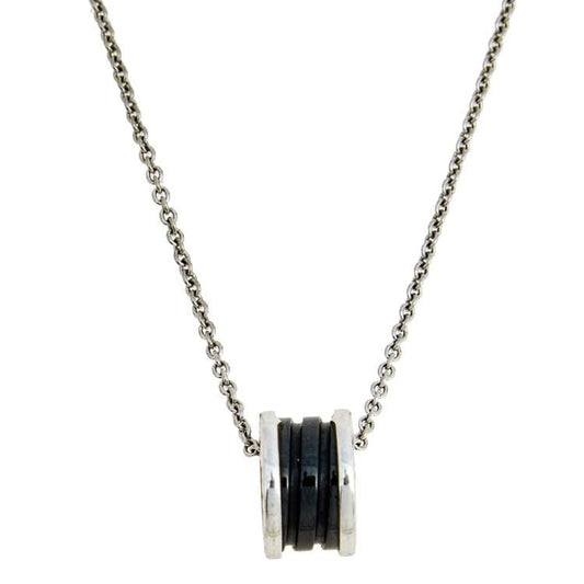 [Polaidi Jewelry]ZERO 1 BLACK CERAMIC SILVER NECKLACE