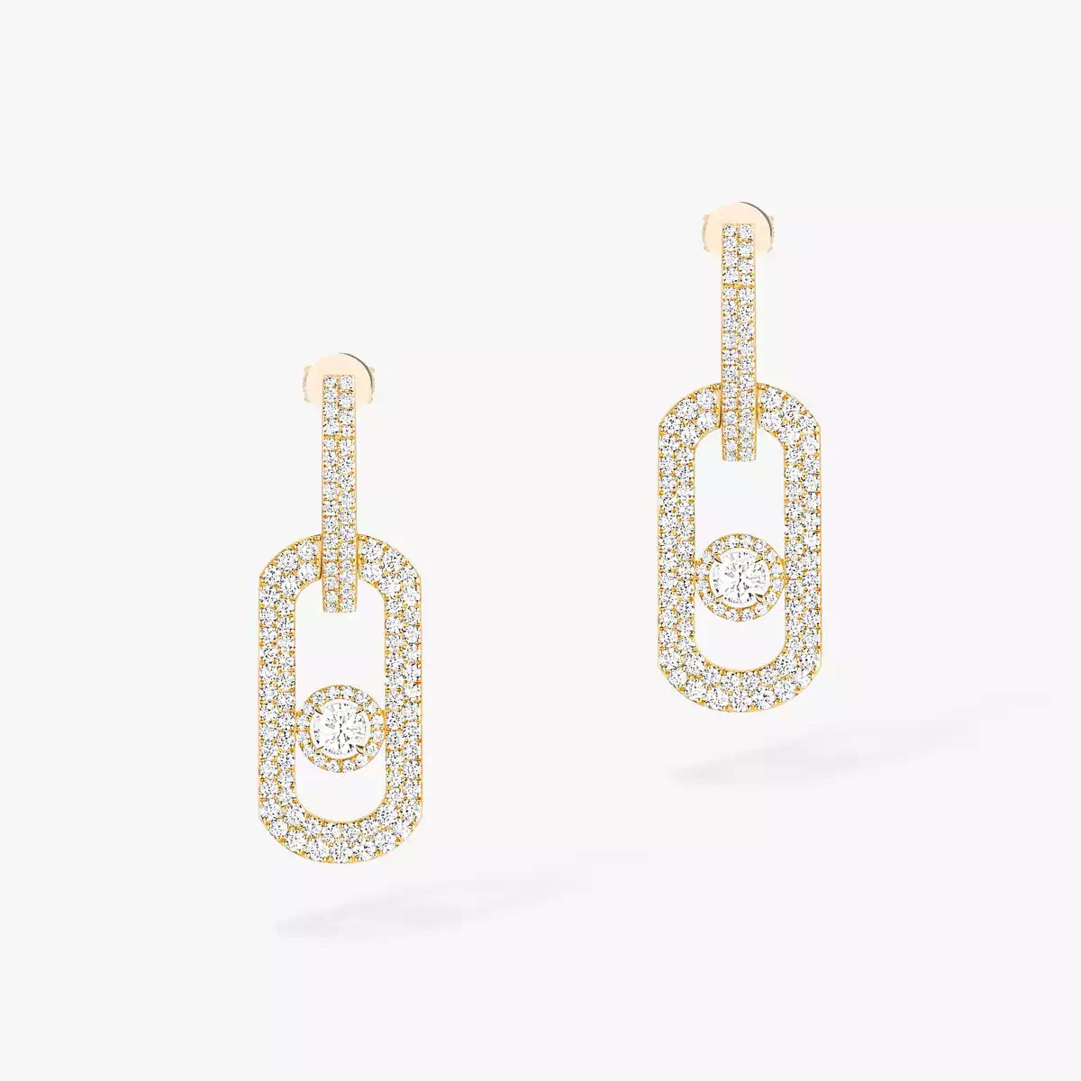 [Polaidi Jewelry]So Move XL Pave_-Set Diamond Pendant Earrings