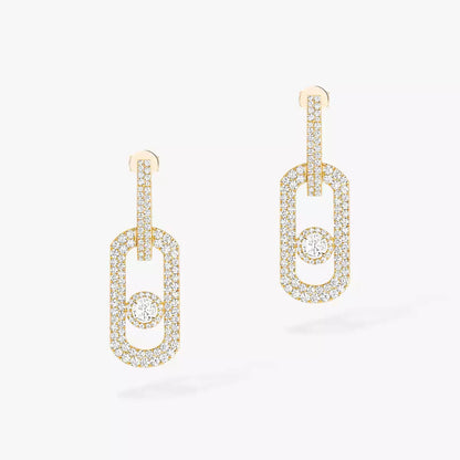 [Polaidi Jewelry]So Move XL Pave_-Set Diamond Pendant Earrings