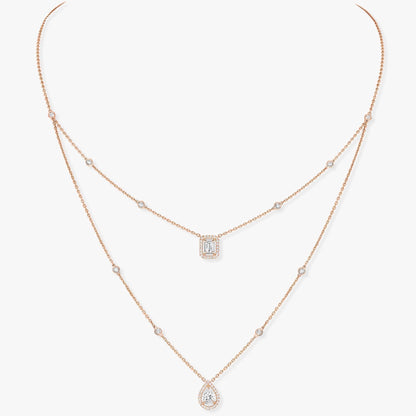 [Polaidi Jewelry]MY TWIN 2 ROW DIAMOND NECKLACE