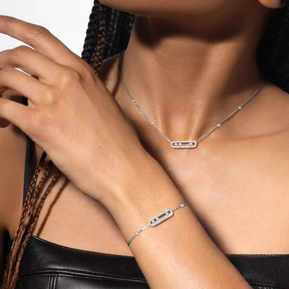 [Polaidi Jewelry]Pav¨¦ Baby Move Diamond Bracelet