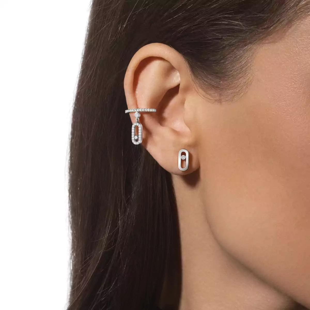 [Polaidi Jewelry]Move Uno Diamond Stud Earrings