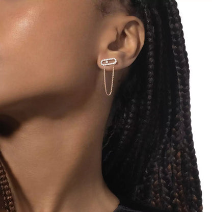 [Polaidi Jewelry]Move Uno Diamond Earrings