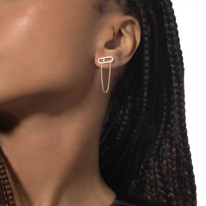 [Polaidi Jewelry]Move Uno Diamond Earrings