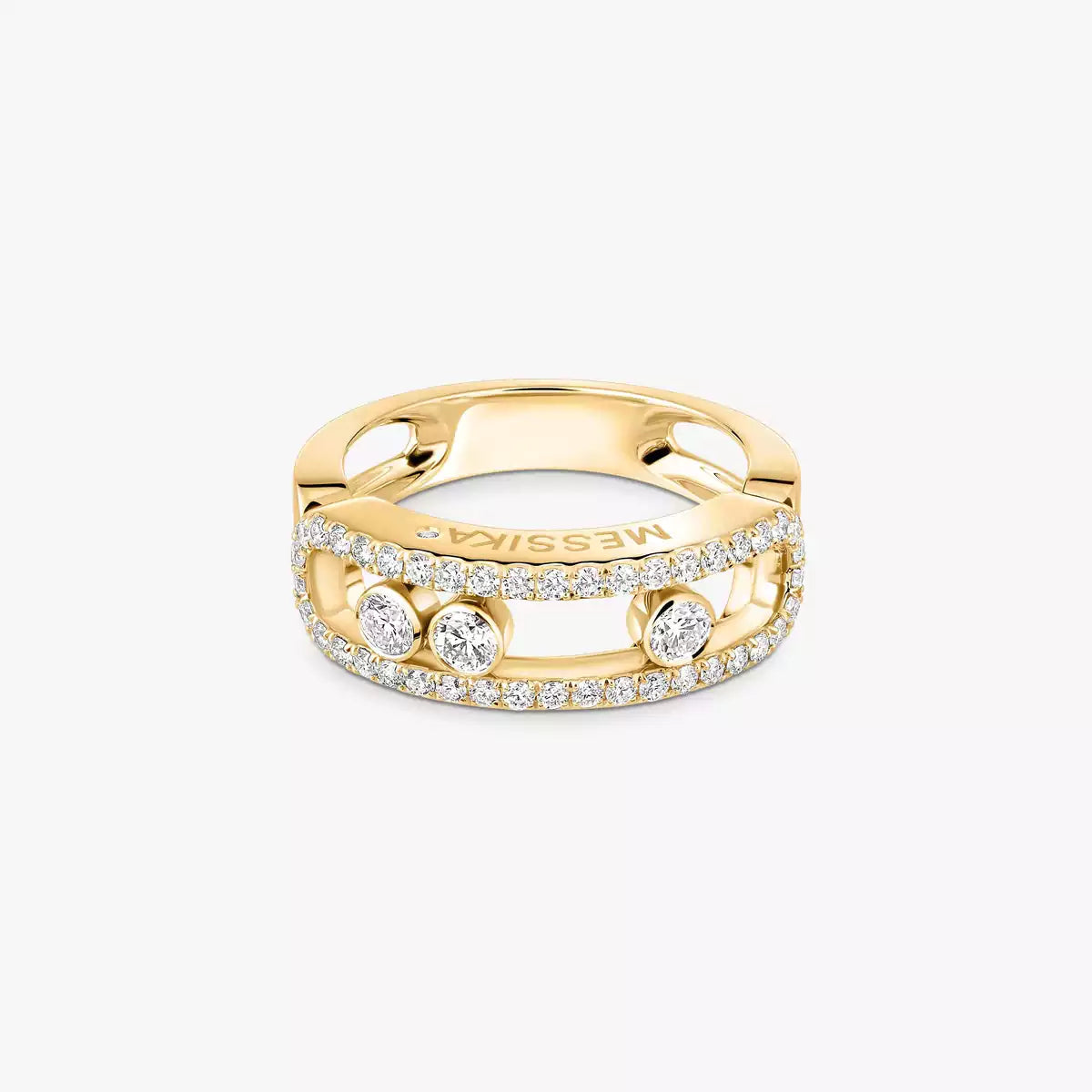 [Polaidi Jewelry] Move Gold Diamond Pave_ Ring