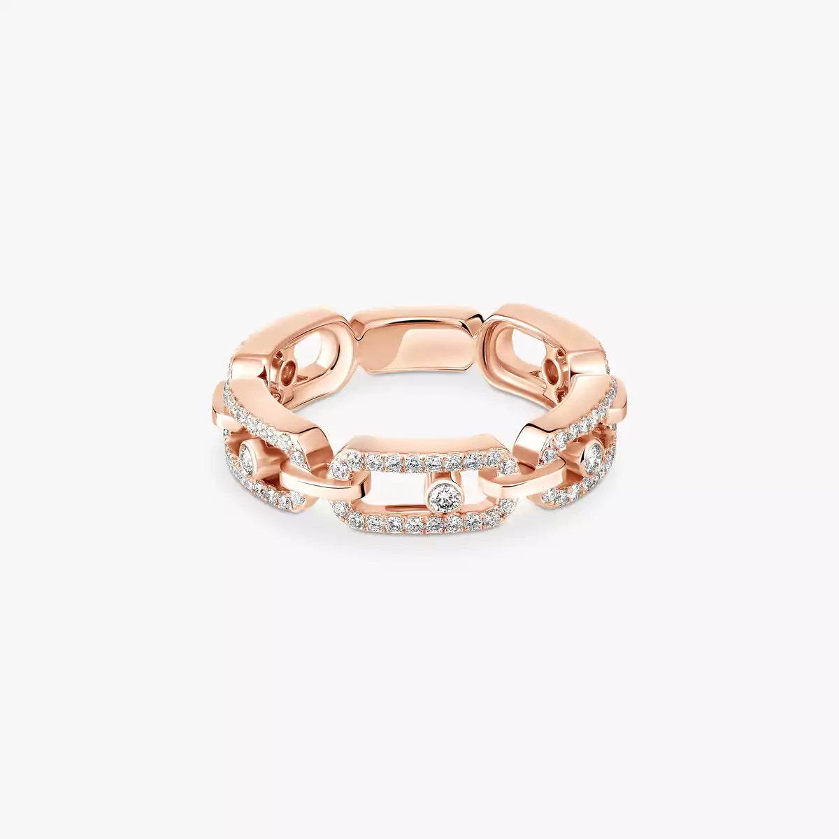 [Polaidi Jewelry]Move Link Pave_-Set Diamond Ring in Gold