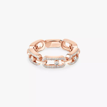 [Polaidi Jewelry]Move Link Pave_-Set Diamond Ring in Gold