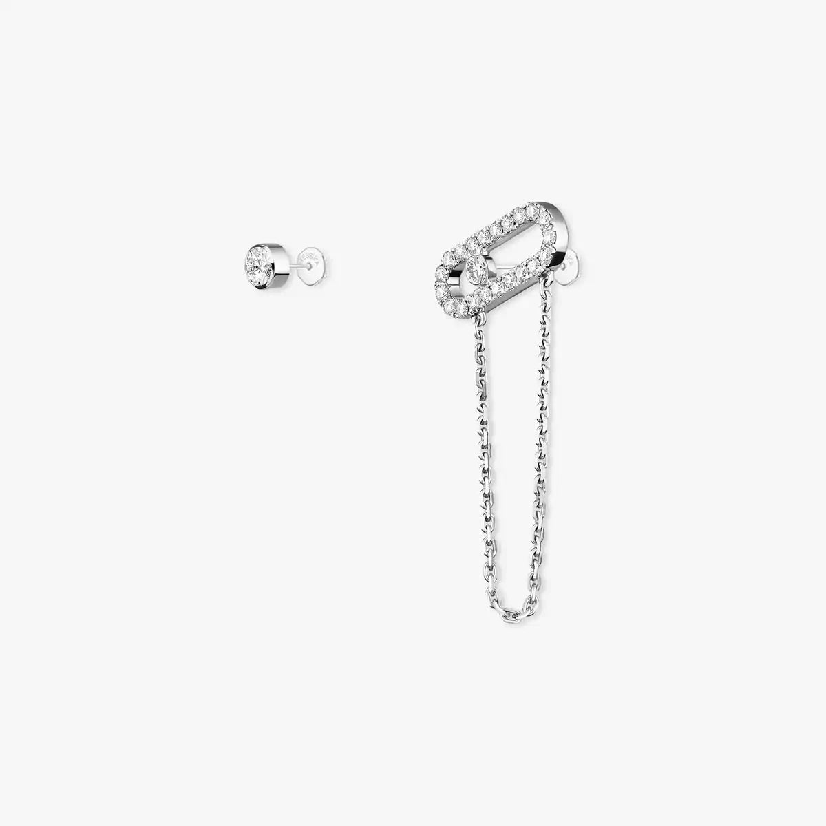 [Polaidi Jewelry]Move Uno Diamond Earrings
