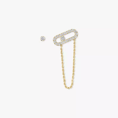 [Polaidi Jewelry]Move Uno Diamond Earrings