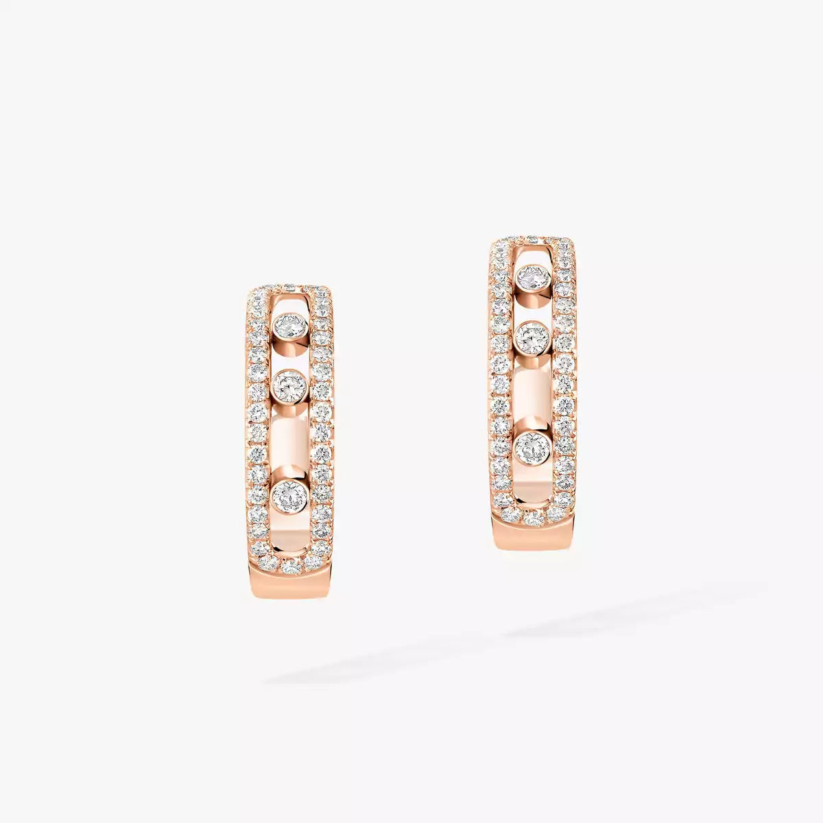 [Polaidi Jewelry]Diamond Pave_ Hoop Earrings Move