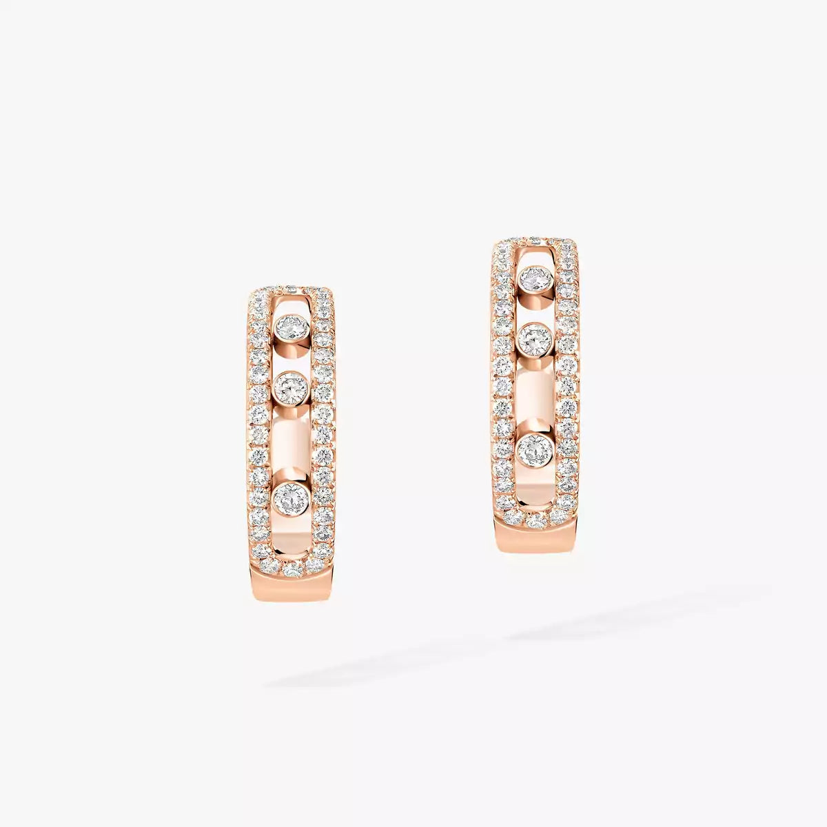 [Polaidi Jewelry]Diamond Pave_ Hoop Earrings Move