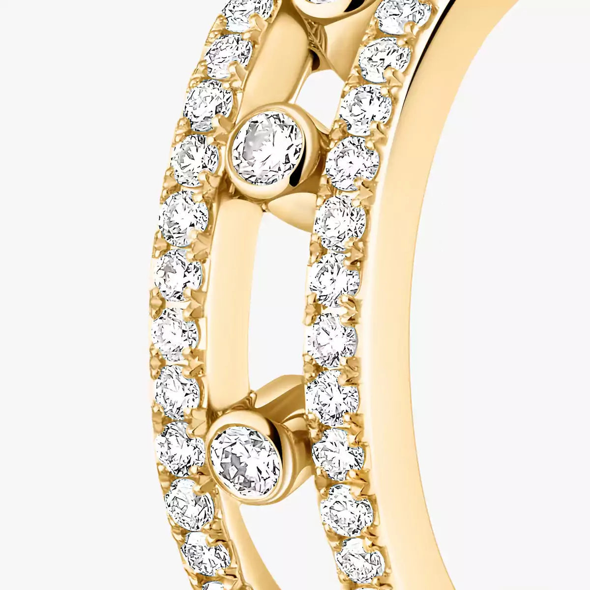 [Polaidi Jewelry]Diamond Pave_ Hoop Earrings Move