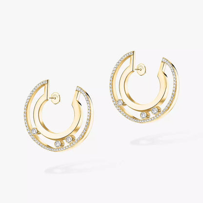 [Polaidi Jewelry] Move Romane Small Diamond Hoop Earrings