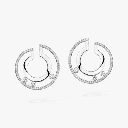 [Polaidi Jewelry]Move Romane Small Diamond Hoop Earrings