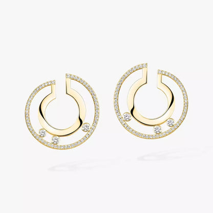 [Polaidi Jewelry] Move Romane Small Diamond Hoop Earrings