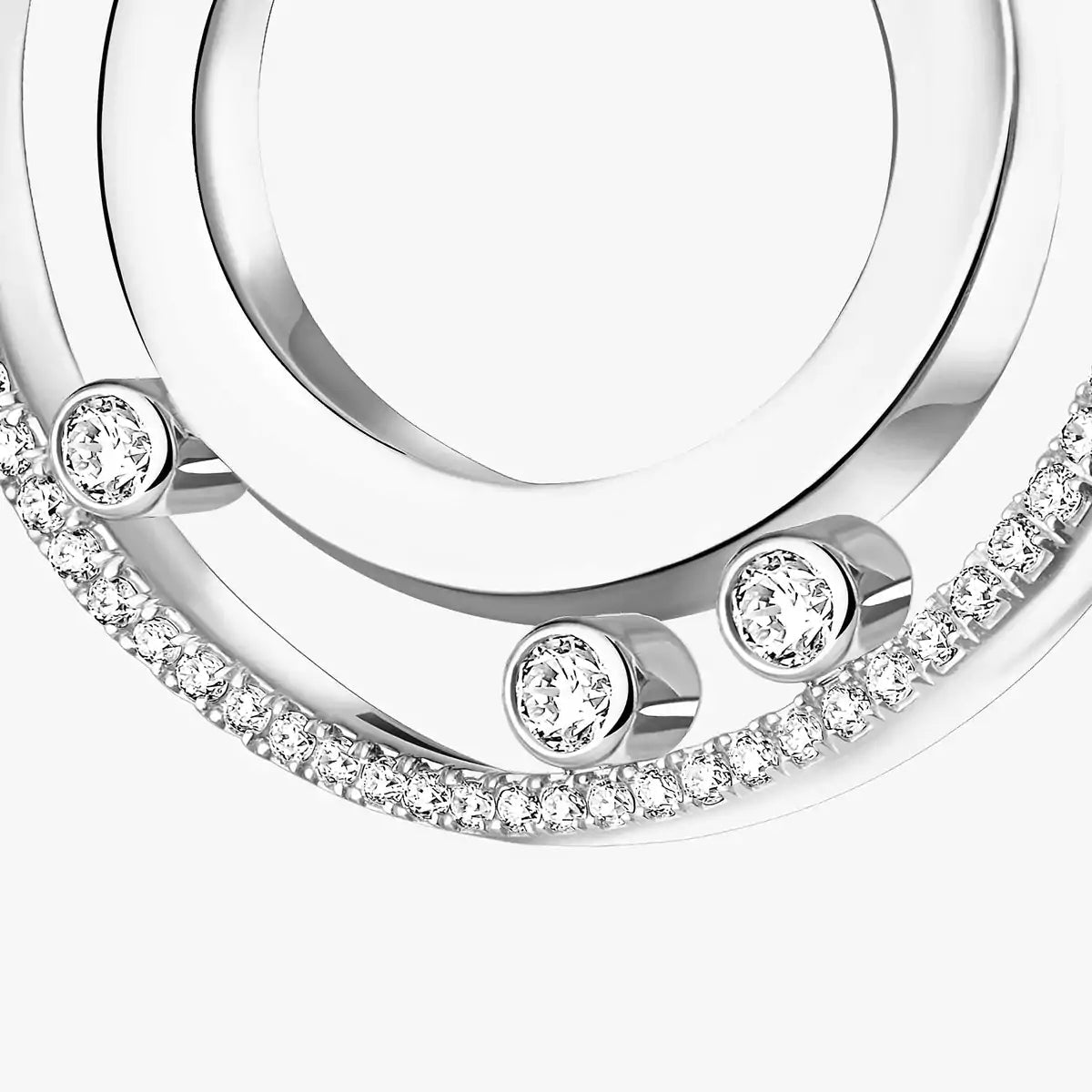 [Polaidi Jewelry]Move Romane Small Diamond Hoop Earrings