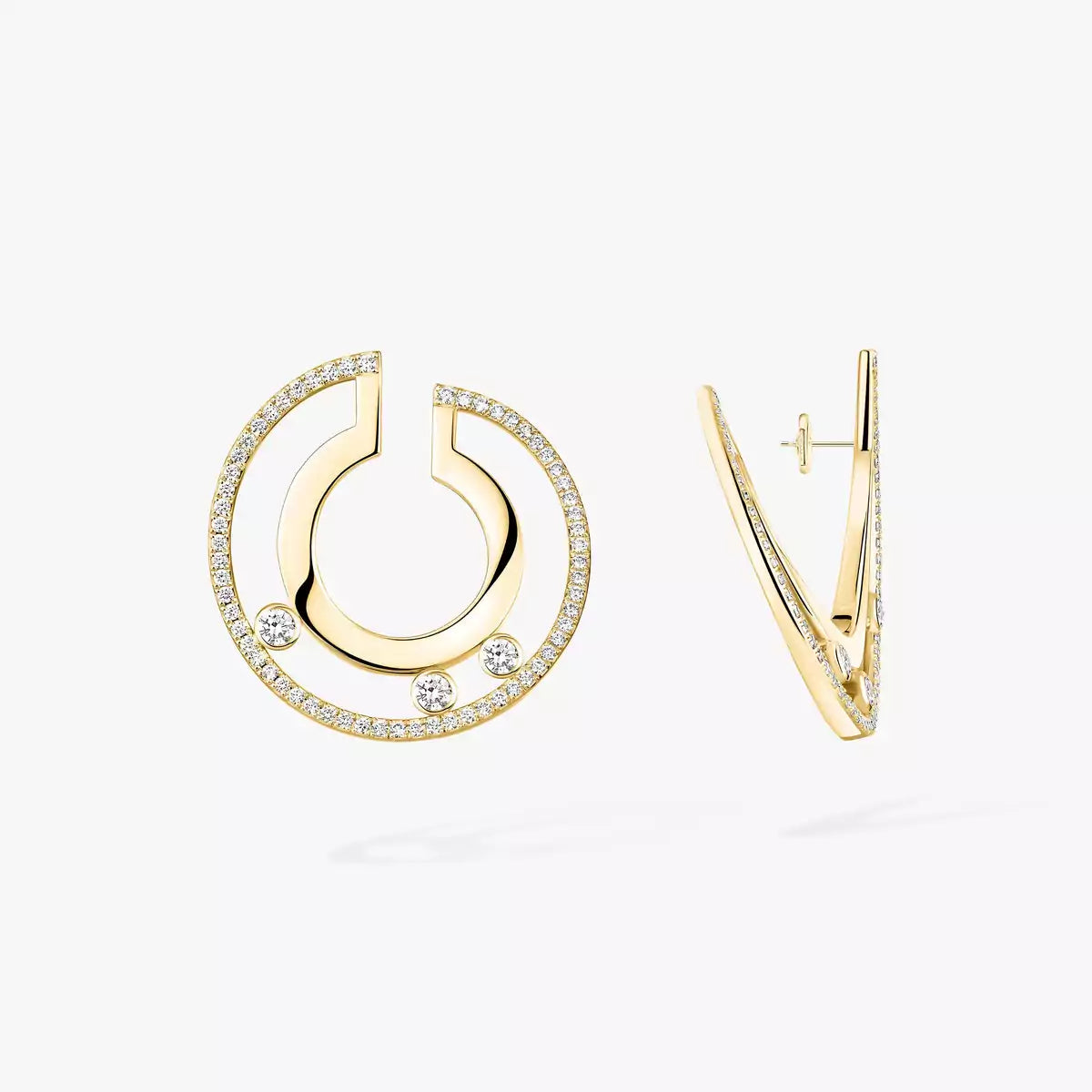 [Polaidi Jewelry] Move Romane Small Diamond Hoop Earrings