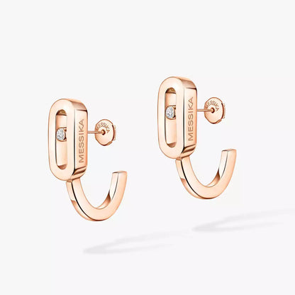 [Polaidi Jewelry]Diamond Mini Hoop Earrings Move Classique
