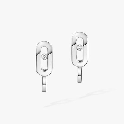 [Polaidi Jewelry]Diamond Mini Hoop Earrings Move Classique