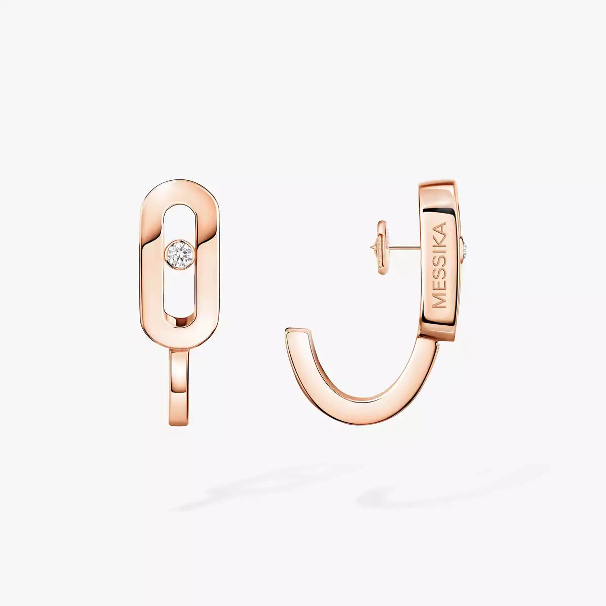 [Polaidi Jewelry]Diamond Mini Hoop Earrings Move Classique