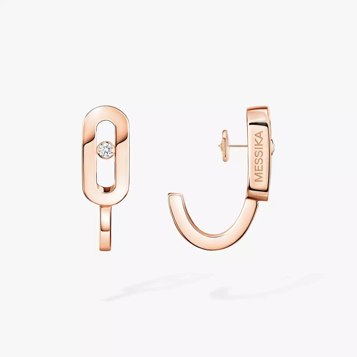 [Polaidi Jewelry]Diamond Mini Hoop Earrings Move Classique