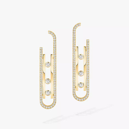 [Polaidi Jewelry]Diamond Pendant Earrings Move 10Th