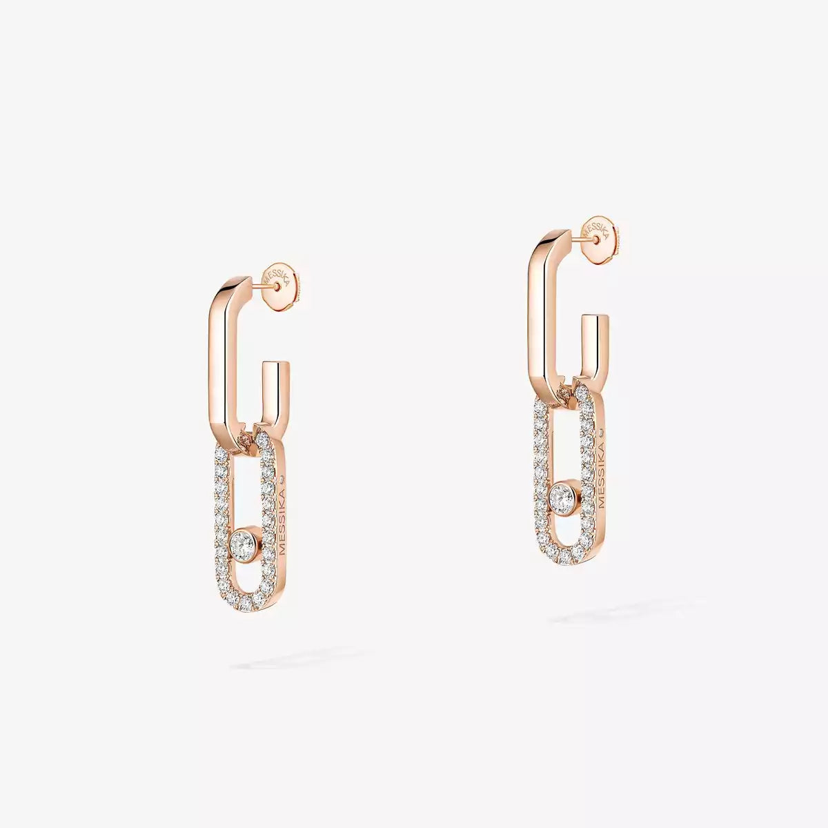 [Polaidi Jewelry]Move Link Diamond Earrings