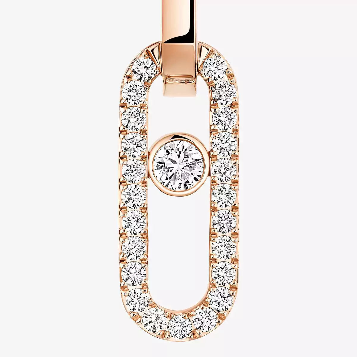 [Polaidi Jewelry]Move Link Diamond Earrings