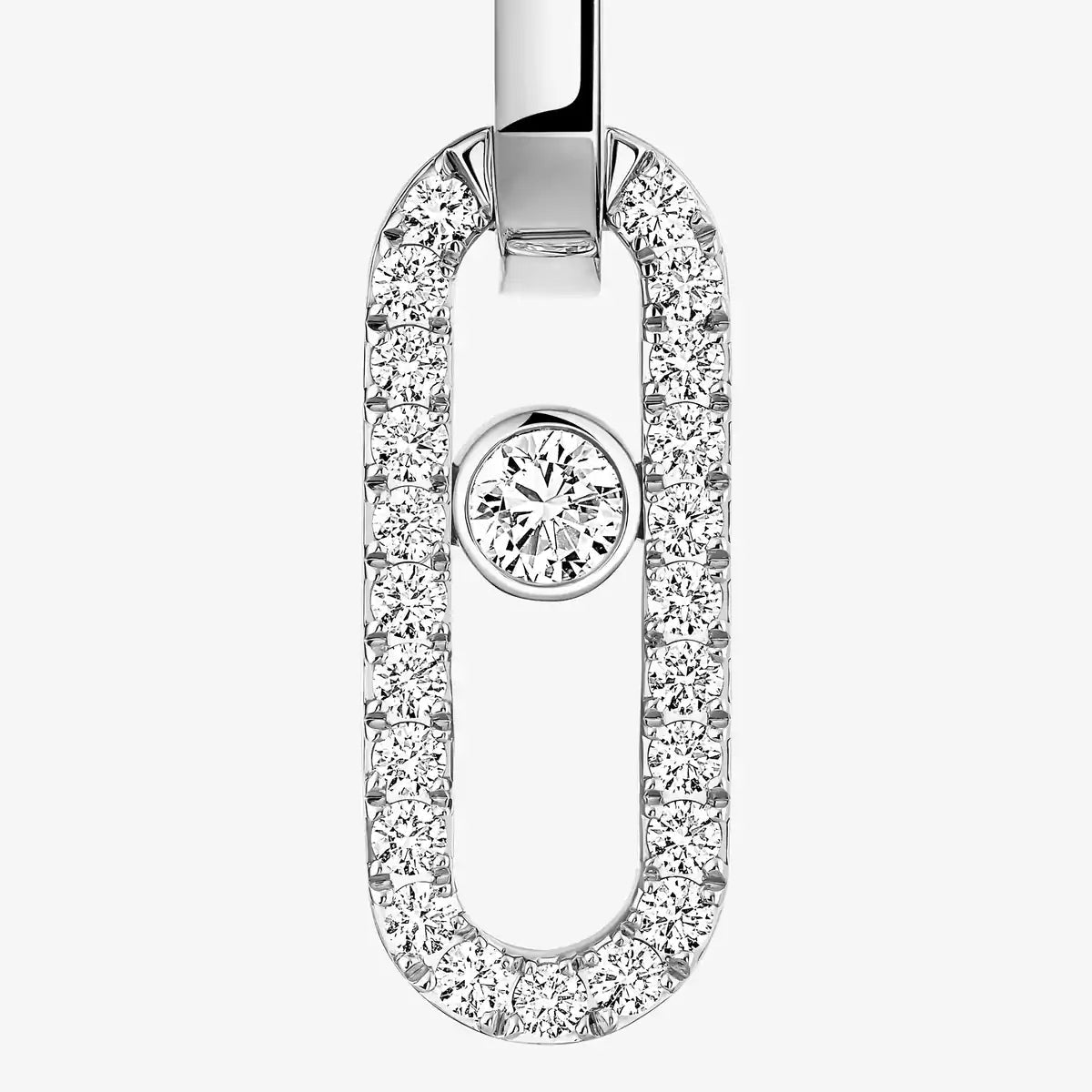 [Polaidi Jewelry]Move Link Diamond Earrings