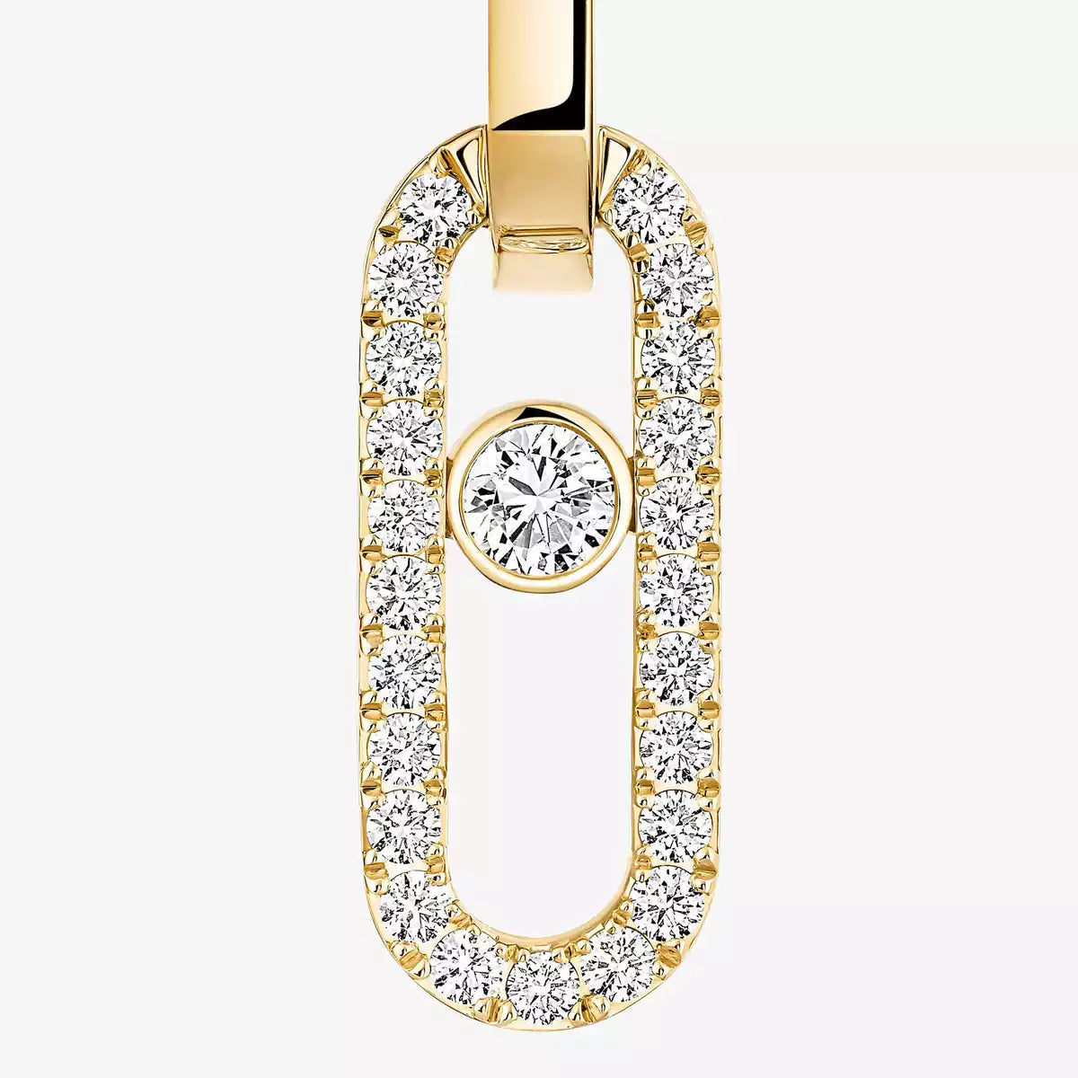[Polaidi Jewelry]Move Link Diamond Earrings