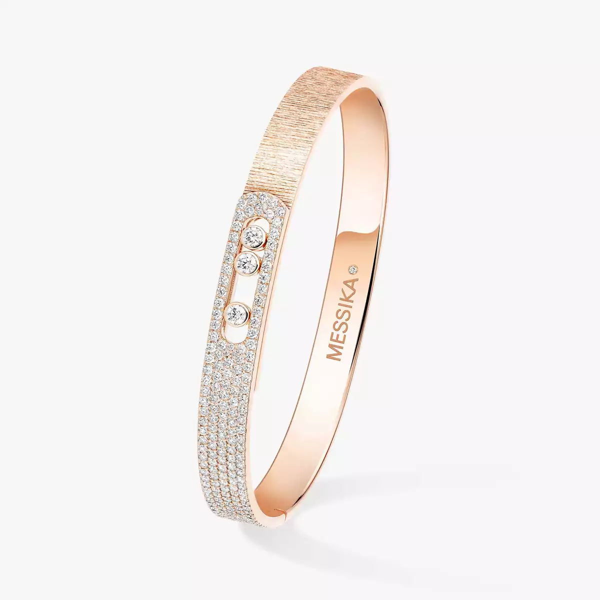 [Polaidi Jewelry]Move Noa Ciselé half pavé bangle