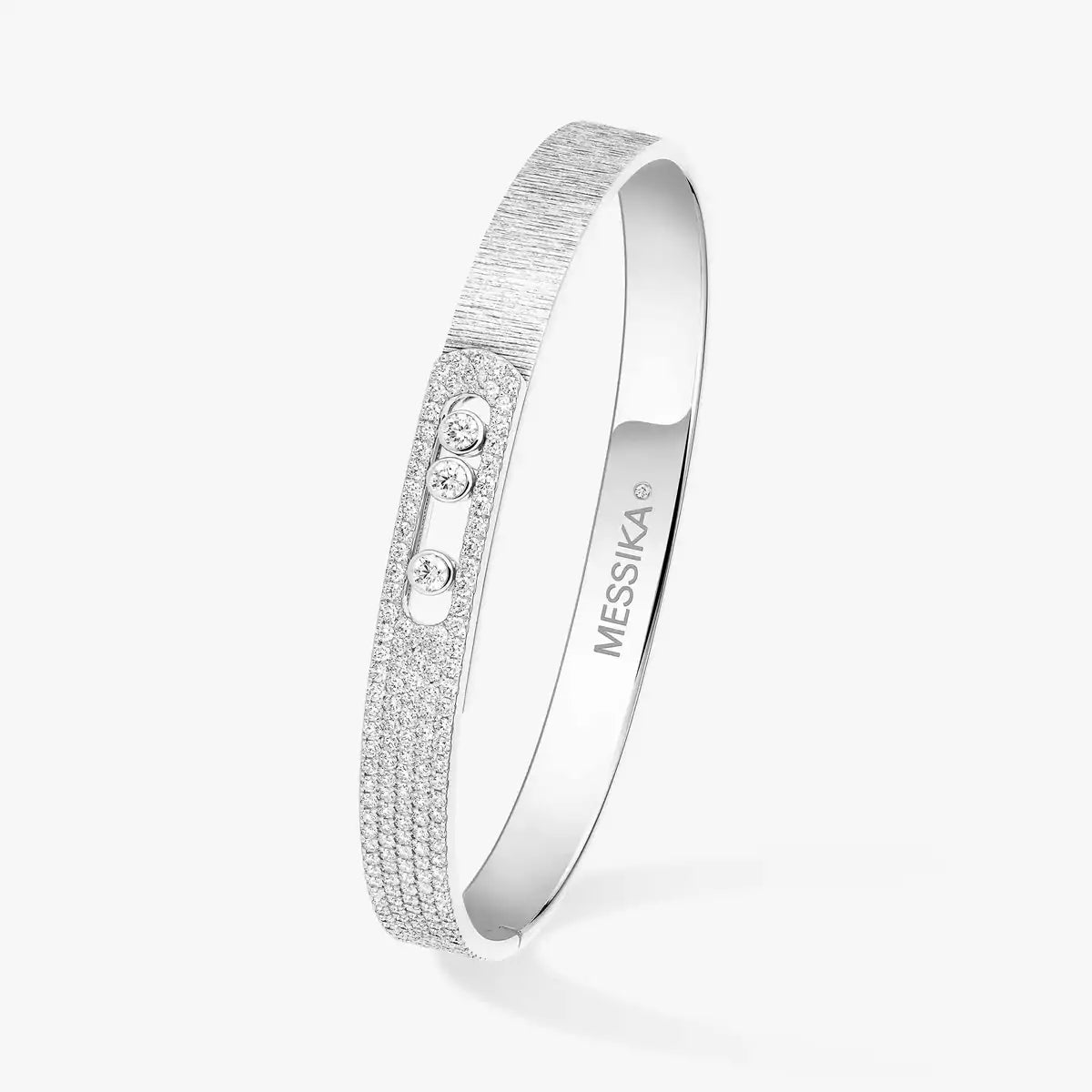 [Polaidi Jewelry]Move Noa Ciselé half pavé bangle