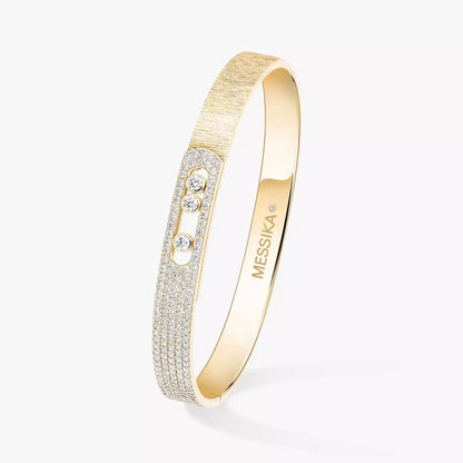 [Polaidi Jewelry]Move Noa Ciselé half pavé bangle