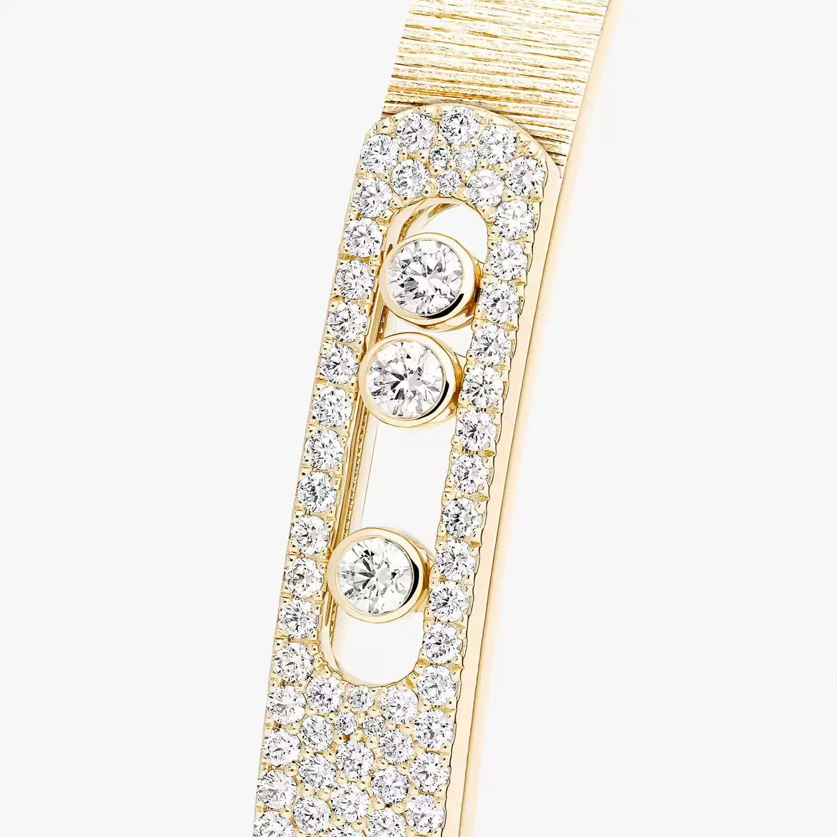 [Polaidi Jewelry]Move Noa Ciselé half pavé bangle