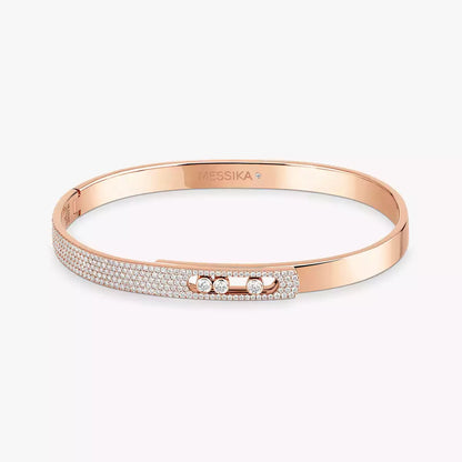 [Polaidi Jewelry]Move Noa Rose Gold Pavé Diamond Bangle Bracelet