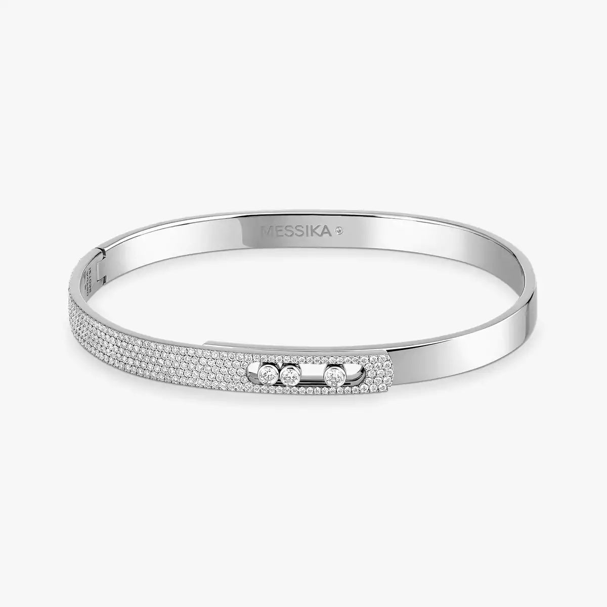 [Polaidi Jewelry]Move Noa Rose Gold Pavé Diamond Bangle Bracelet