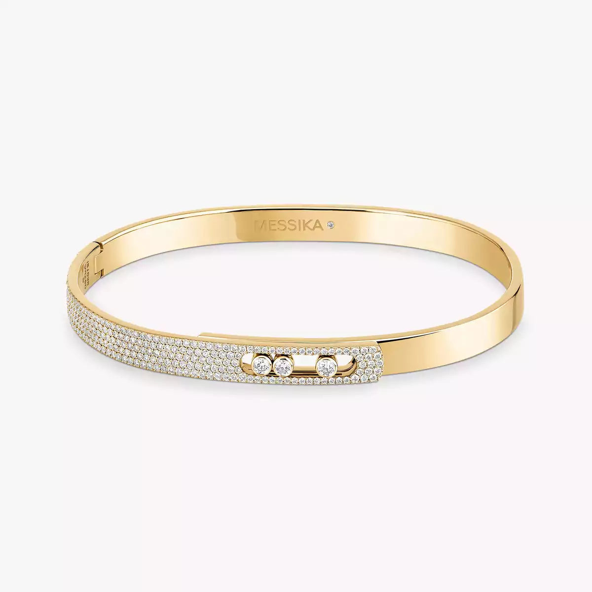 [Polaidi Jewelry]Move Noa Rose Gold Pavé Diamond Bangle Bracelet