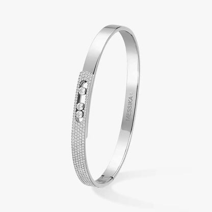 [Polaidi Jewelry]Move Noa Rose Gold Pav¨¦ Diamond Bangle Bracelet