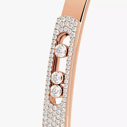 [Polaidi Jewelry]Move Noa Rose Gold Pavé Diamond Bangle Bracelet