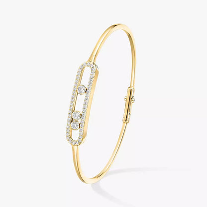 [Polaidi Jewelry]Move Pav¨¦ Diamond Bangle Bracelet M