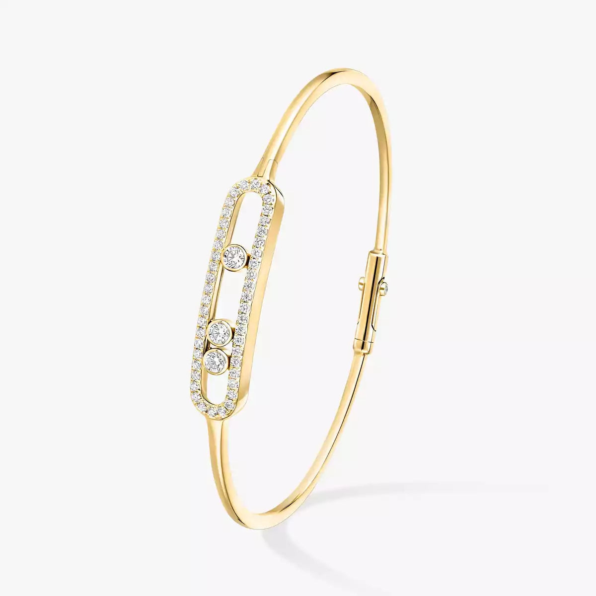 [Polaidi Jewelry]Move Pavé Diamond Bangle Bracelet M