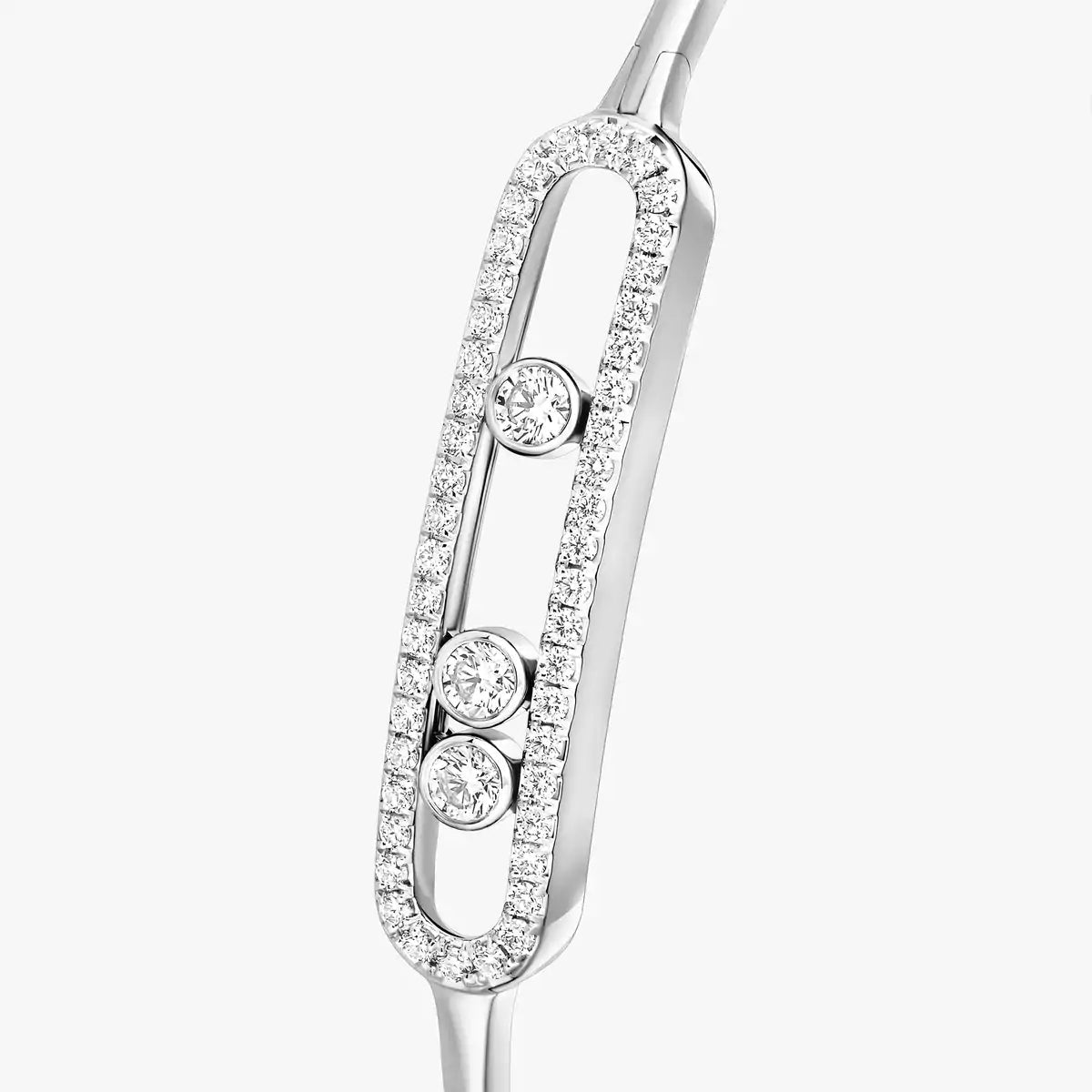 [Polaidi Jewelry]Move Pavé Diamond Bangle Bracelet M