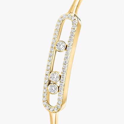 [Polaidi Jewelry]Move Pavé Diamond Bangle Bracelet M