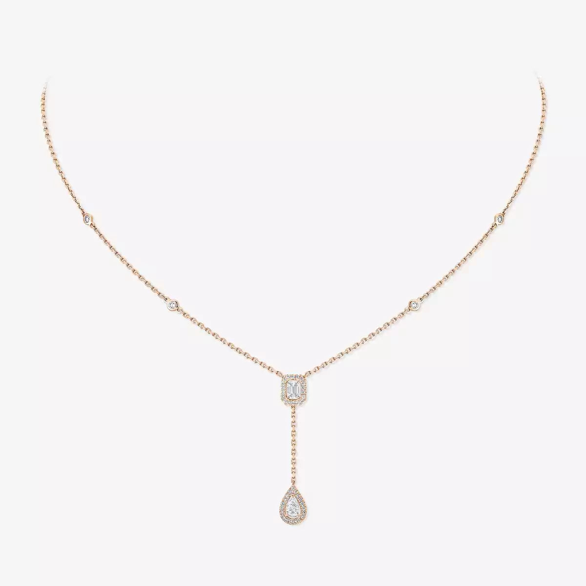 [Polaidi Jewelry]Gold Diamond Tie Necklace